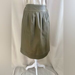 Love & Liberty Olive Green Leather Skirt